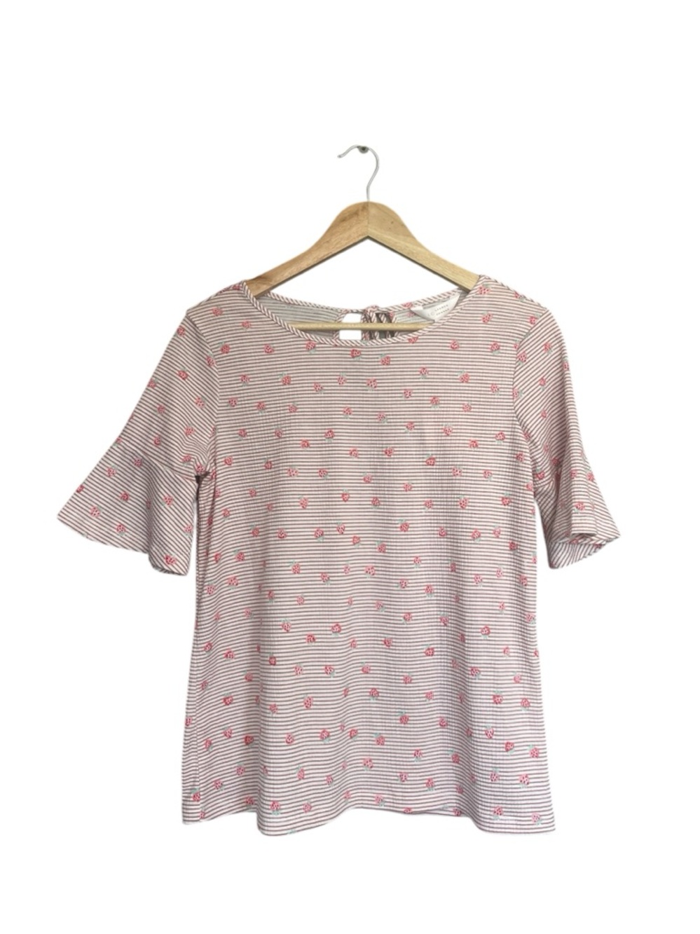 NWT LC Lauren Conrad Striped Strawberry Top